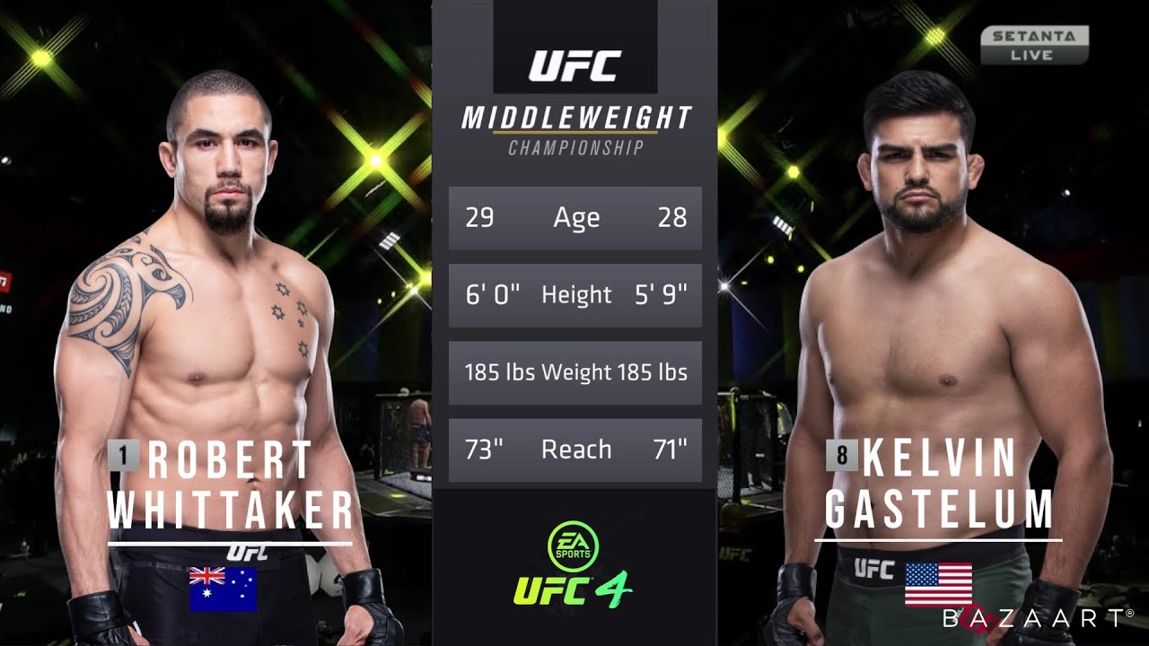 Kelvin Gastelum Vs Robert Whittaker Full Fight