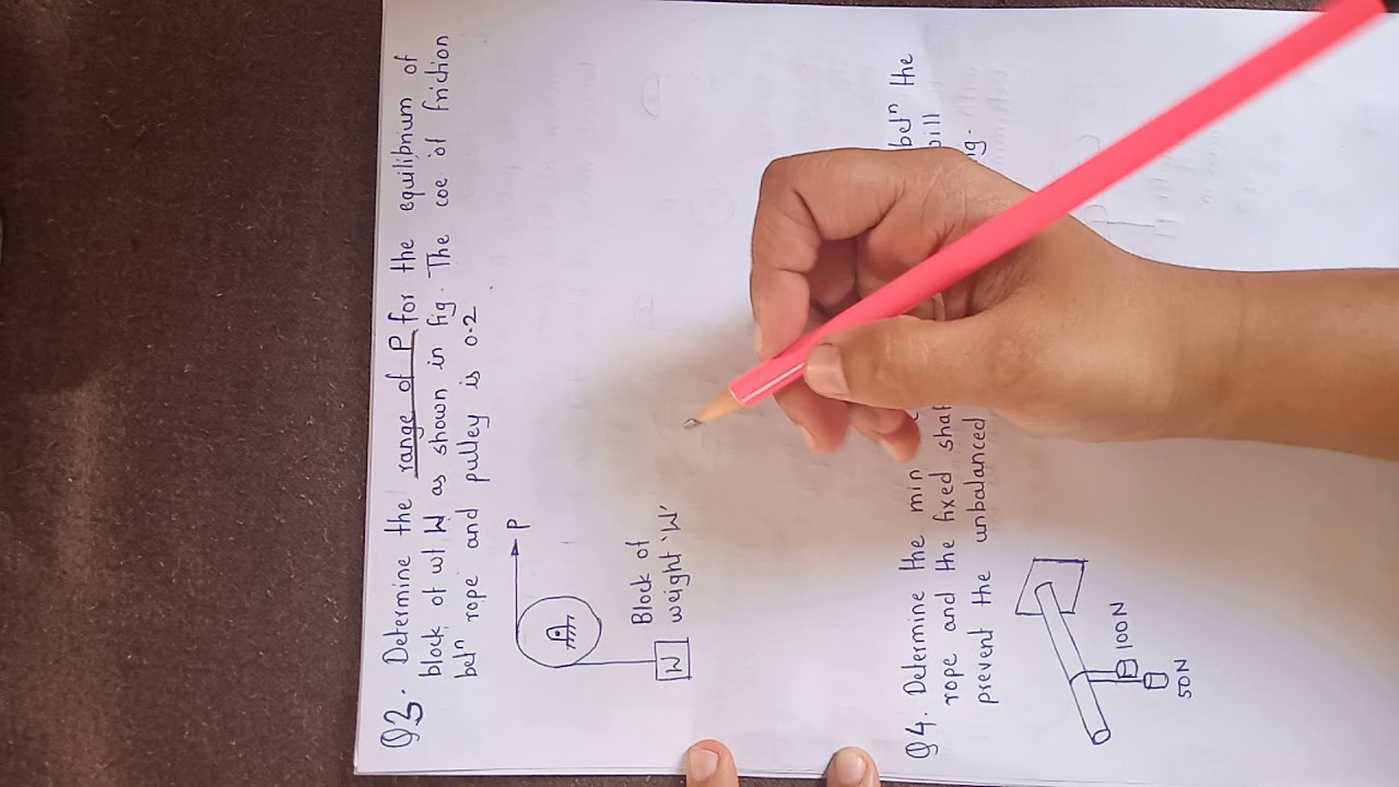 Examples based on belt friction