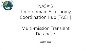 SCIMMA September Public Telecon #1: NASA