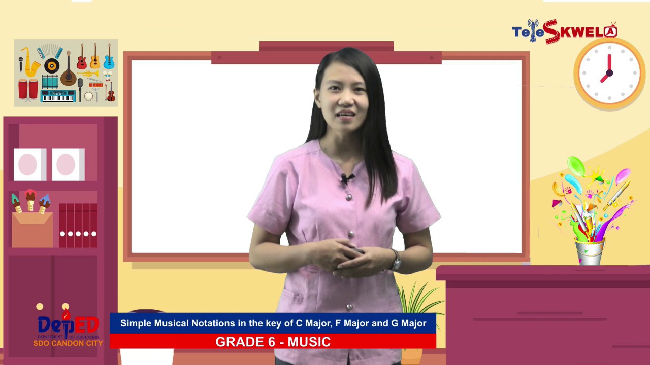 MUSIC FOR GRADE 6- Reading Simple Musical Notations in the Key of C, G, and F majors