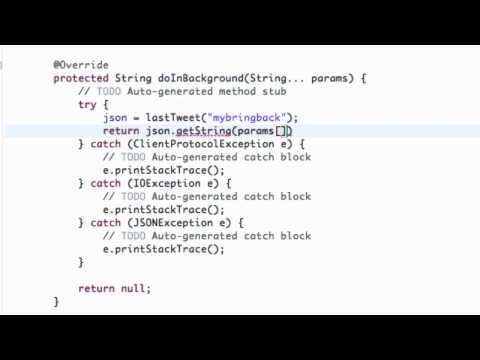Android Developing Applications Tutorial   153   Reading JSON information