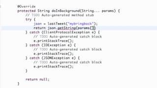 Famous Android Developing Applications Tutorial   153   Reading JSON information Profile