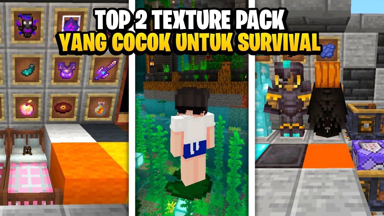 TOP 2 TEXTURE PACK YANG COCOK UNTUK SURVIVAL MCPE 1.19 - Texture Mcpe 1 ...