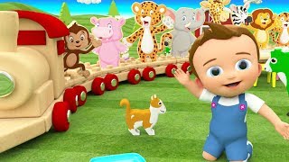 Learning Animals Names with Baby Fun Playing Wooden Train Toy Set 3D Kids Toddler Educational Video Learning Animals Names with Baby Fun Playing Wooden Train Toy Set 3D Kids Toddler Educational Video
