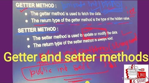 Getter and setter methods in java. java programming. encapsulation in java . data hiding in java.