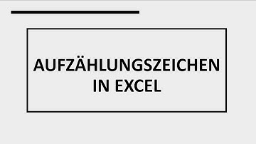 Wie erstelle ich Aufzählungszeichen in Excel? Lösung