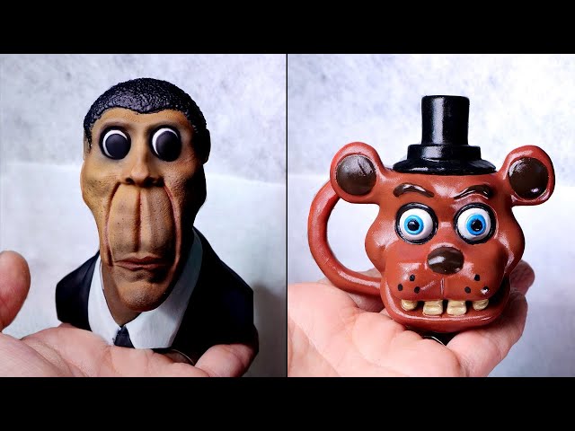 Roblox] Making Obunga & Freddy Mug Sculptures Timelapse [NICO'S NEXTBOTS] -  Friday Night Funkin 