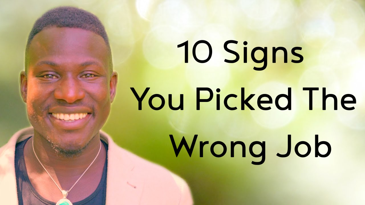 How to RECOGNIZE the RIGHT Job YouTube