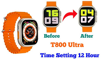 T800 Ultra Smartwatch Mai 12 Hour Time Kaise Set Kare | smartwatch time setting 12 hour #timesetting