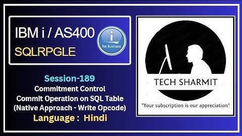 Commit option on SQL Table  using native approach write opcode  in  Commitment Control in SQLRPGLE |
