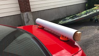 DIY kayak trunk load assist roller