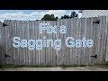 How to Fix a Large Sagging Gate