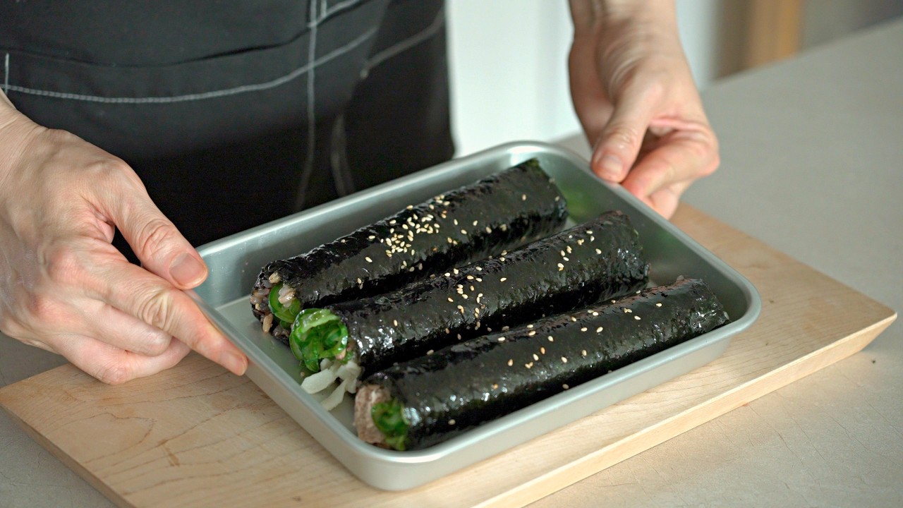 Приготовить кимбап легко‼️ Он настолько вкусный, что хочется есть его каждый день.😋