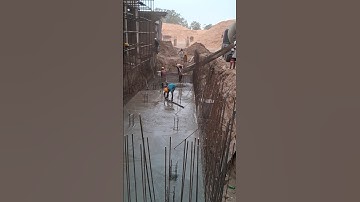 raft foundation casting #civil  #civilengineer #civilconstruction #shotsvideo