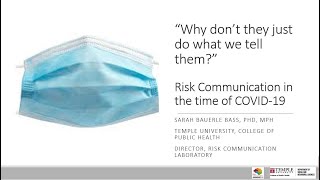 Risk Communication in the Time of COVID-19