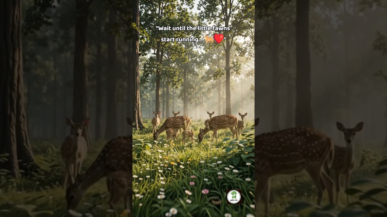 A Beautiful Deer Family in the Wild 🦌🌿 | Indian Wildlife #shorts