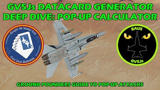 Deep Dive Pop-up Calculator - GV5Js Datacard Generator