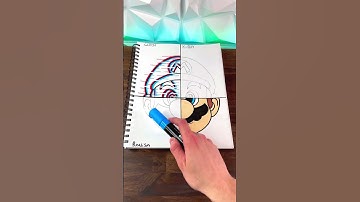 Drawing Mario In 4 Styles! #shorts