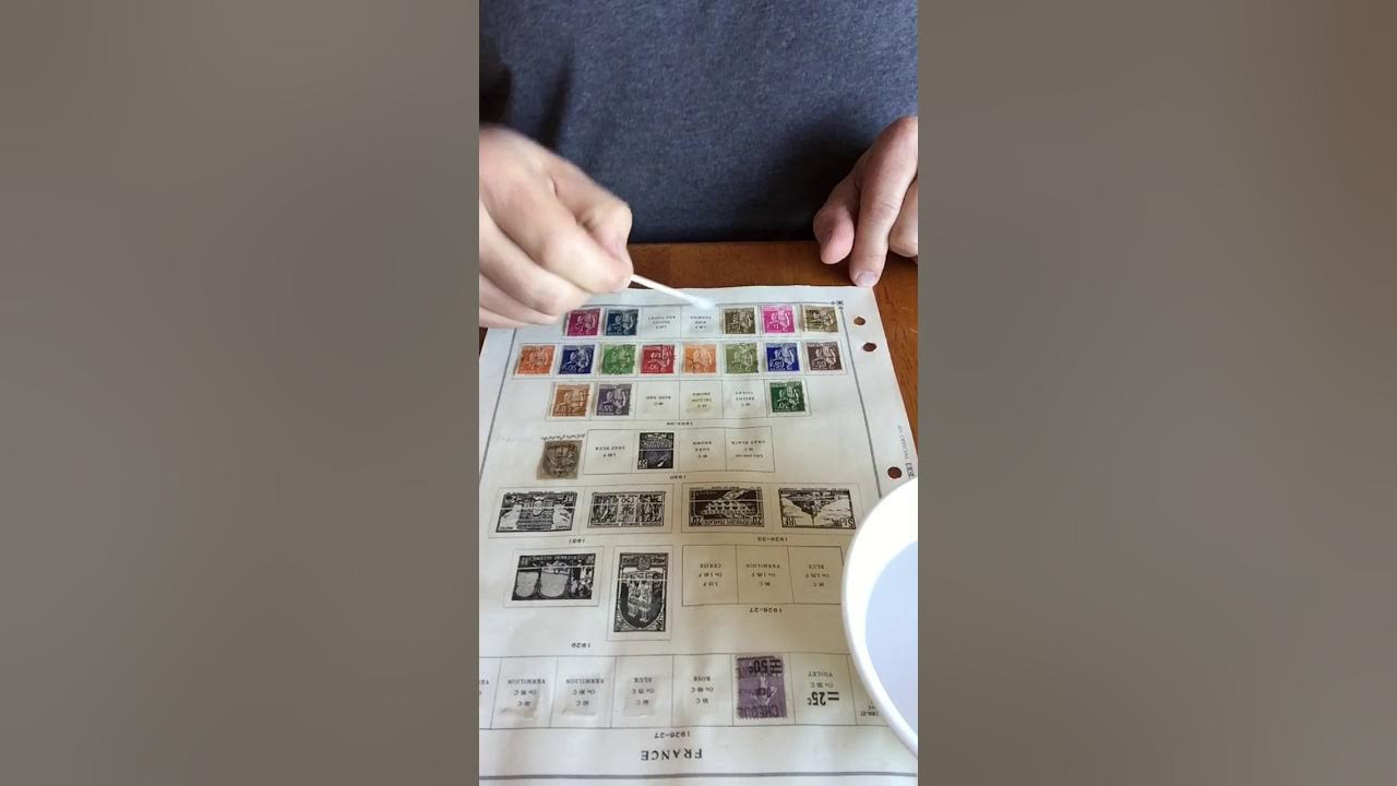 Part 2. How to properly remove stamps with hinges from album pages
