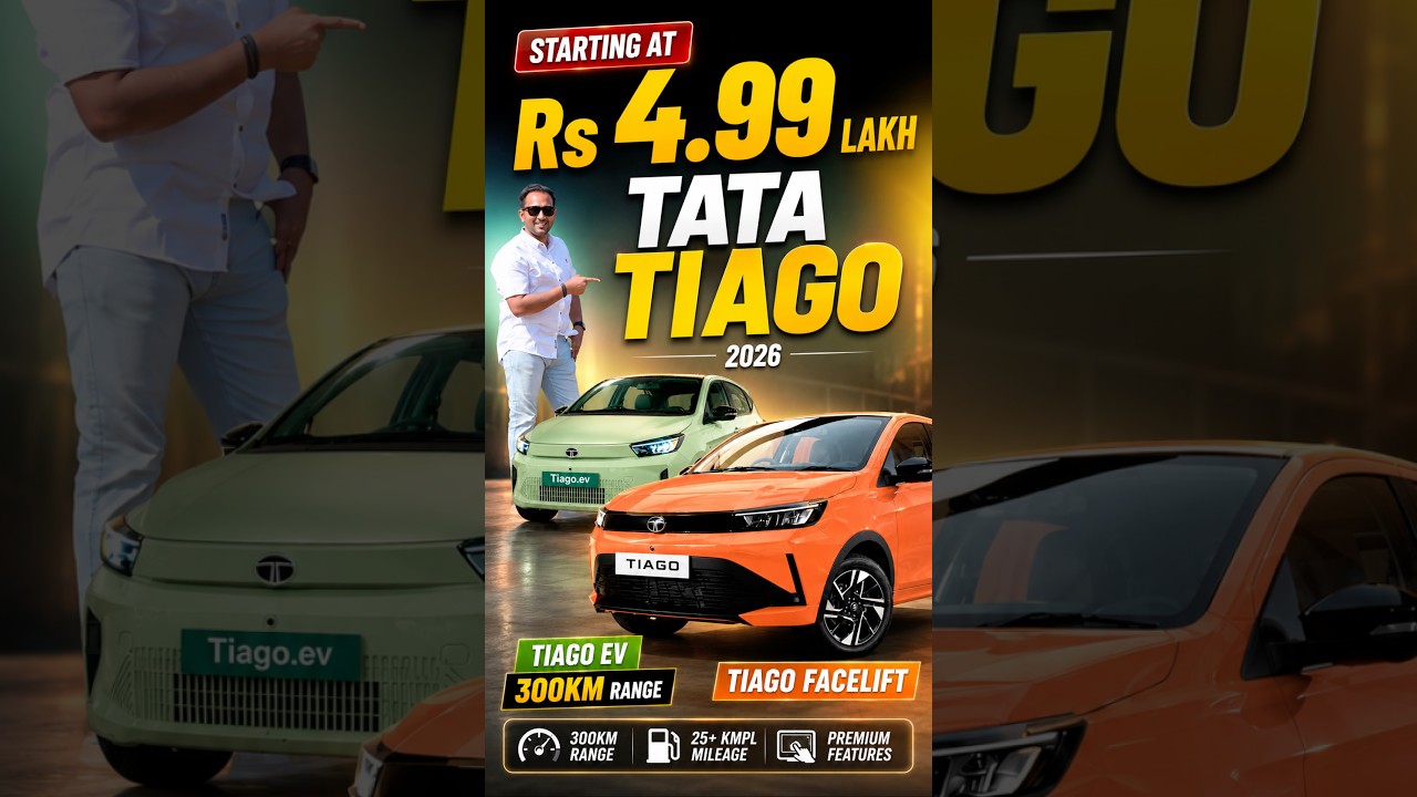 Rs 5 Lakh Tata Tiago & Tiago EV Soon 😎 #tata #tiagoev #ev #carguide