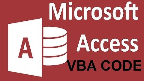 شرح اكود VBA اكسيس