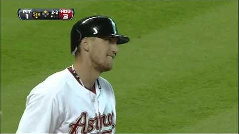 2011/07/16 Pence fouls ball off face