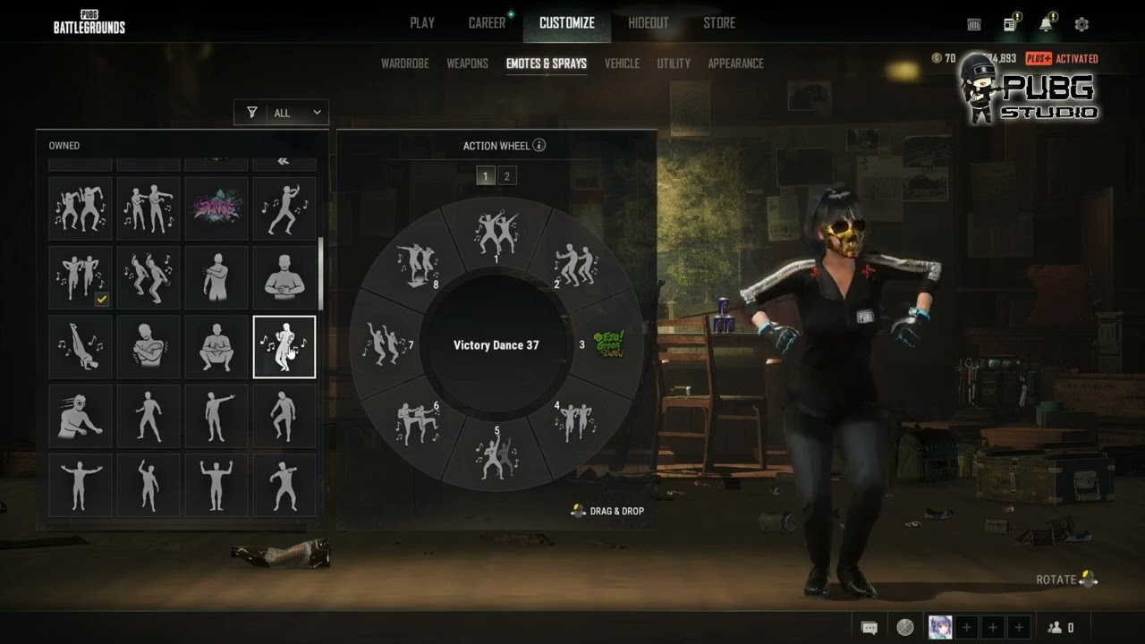 PUBG Skin Sea Champ Training Jacket, Shroud's Tactical Gloves and Victory Dance 37