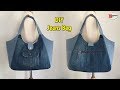 DIY JEANS BAG | RECYCLE OLD JEANS | DIY BAG OUT OF OLD CLOTHES | TOTE BAG SEWING TUTORIAL