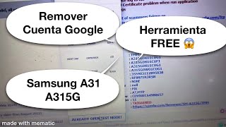 Remove Google Account Frp From Samsung A31 A315g With Free Tool 