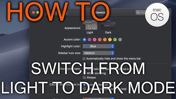 How to Switch From Light to Dark Mode in Mac OS Majove