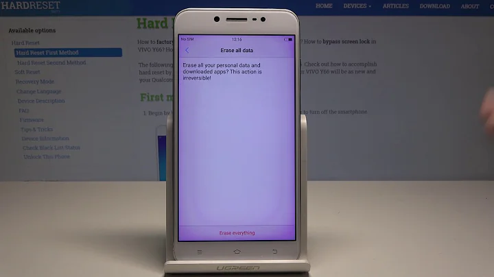 How to Factory Reset the VIVO Y66 -  Hard Reset Settings Method