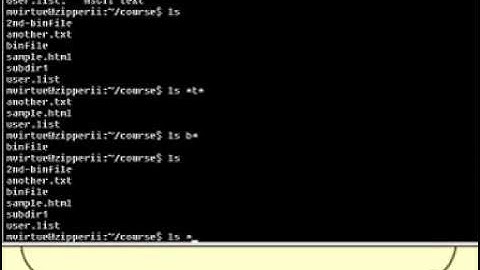 Linux and Unix Basics : Wildcards Part 1