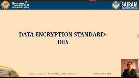 Lecture video_18CS52_Module 4_DES_M.Sheela devi