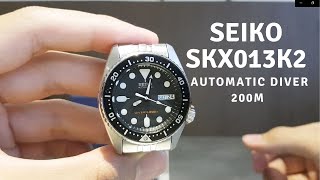 Seiko SKX013K2 - Automatic Divers 200M Black Dial (Unboxing) - YouTube