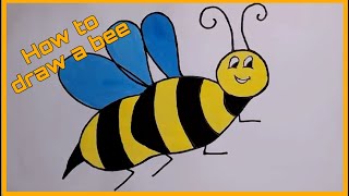 How to draw a bee - Easy drawing for kids