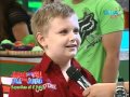 Tagalog speaking 10-yr old American boy on Eat Bulaga
