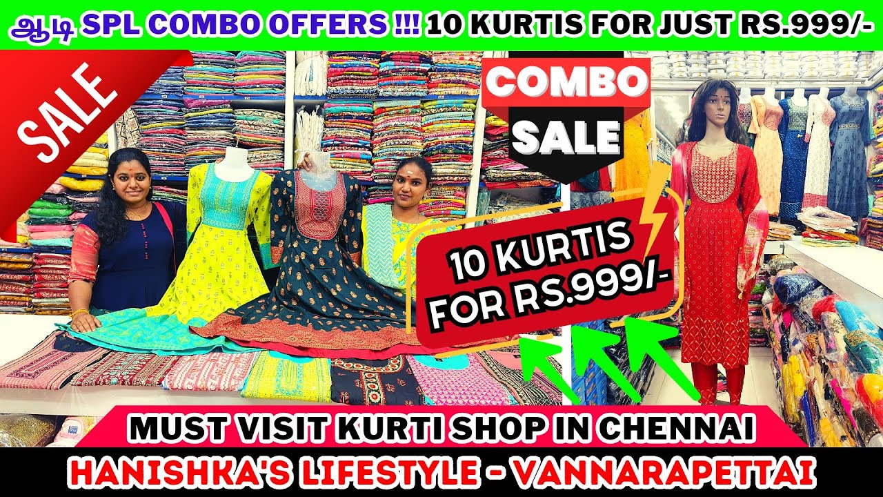 🛍️ Shopping Tips Combo Kurtis 10 pcs Rs.999 மட்டுமே, latest kurtis, offer  sale kurtis, online, வண்ணார் பேட்டையில் யாரும் தரமுடியாத விலையில், Old  Washermenpet Low Price Kurtis, Combo Offer Kurtis, madras ...