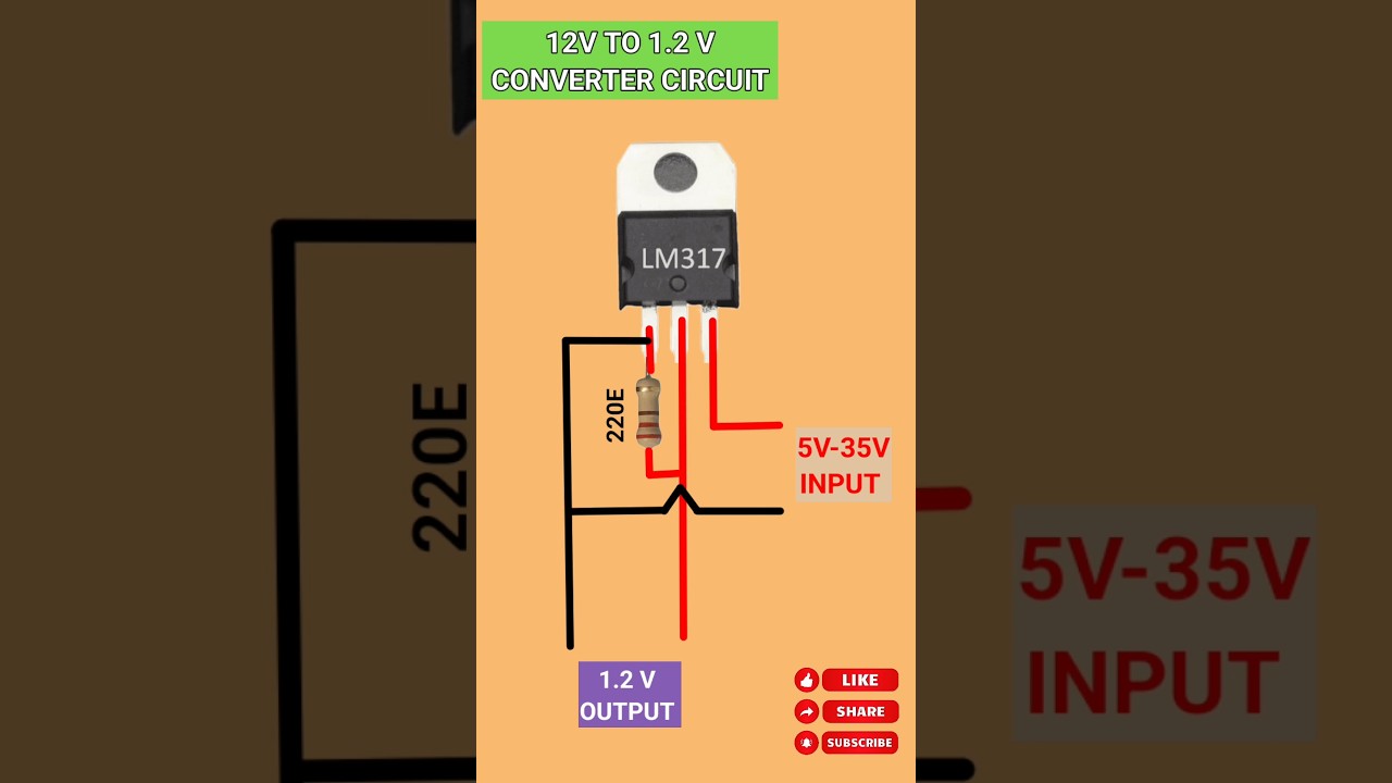 12 v to 1.2 v  step down converter circuit 
