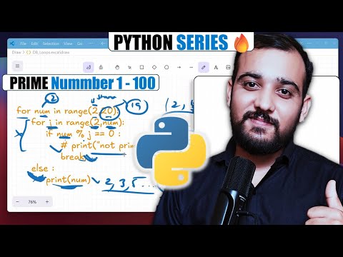 Prime Number Program in Python | Check Prime Numbers from 1 to 100 | Python 100 Days Series 🔥