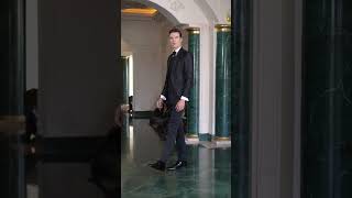 [5165-1] 4-PIECE BLACK EUROPEAN MODEL WITH VEST, PANTS AND TIE