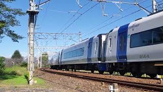 【ミュースカイが11月19日より全便運用復帰！！】2012f+2004fミュースカイ中部国際空港行き笠松カーブ通過