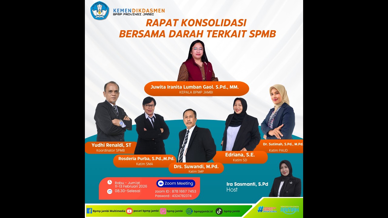 ROADSHOW Sosialisasi Program Prioritas Kemendikdasmen BPMP Jambi (Kamis 12/02/2026) Sesi ke-2