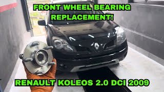 How To Replace Front Wheel Bearing On Renault Koleos!
