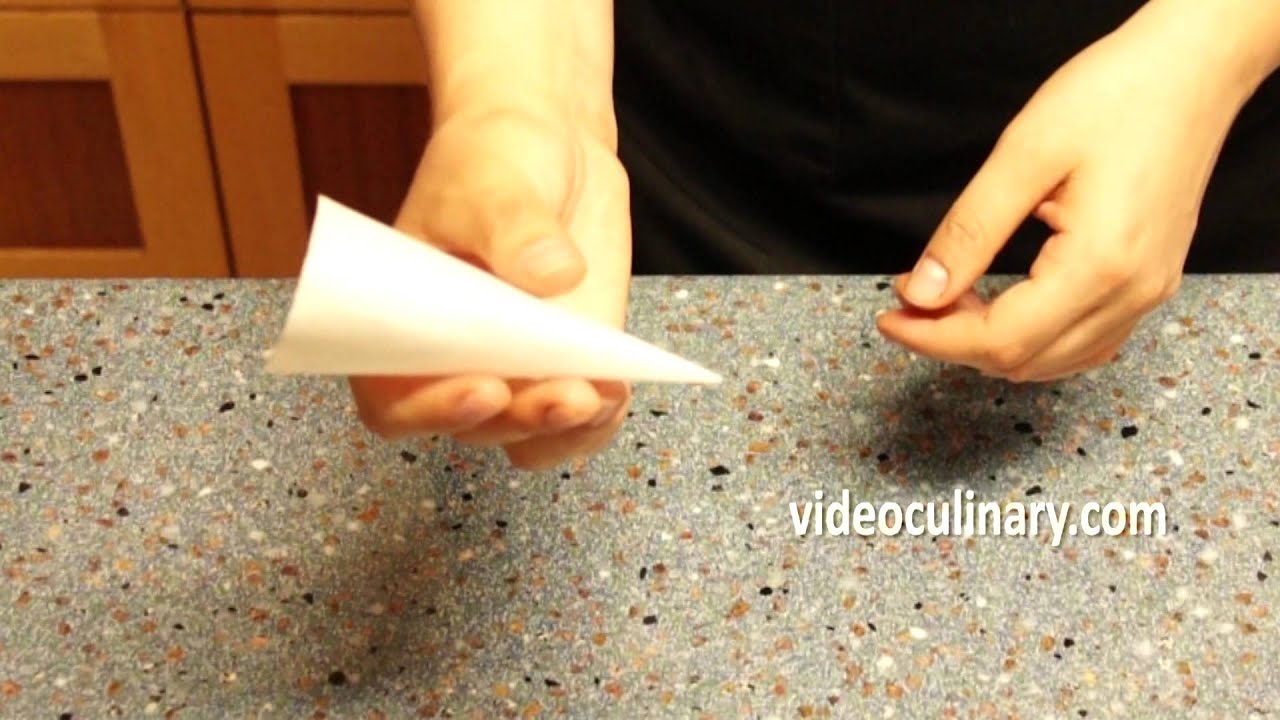 how to make a parchment paper cone