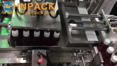 Medical liquid bottle servo top load carton case packer