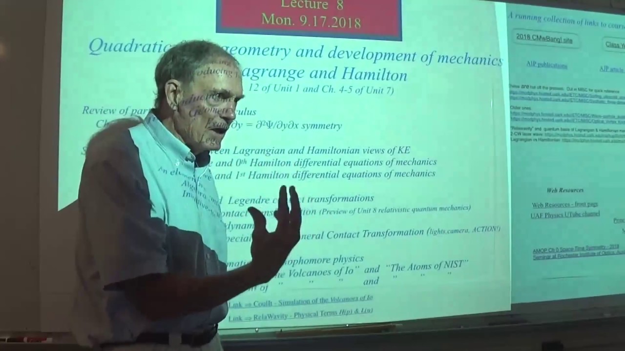 Classical Mechanics with a Bang! (2018 Fall) - Lecture #8