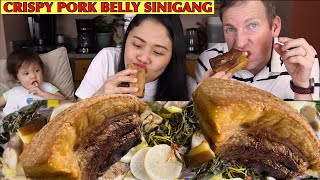 CRISPY PORK BELLY SINIGANG || DARYL AND LIZ MUKBANG