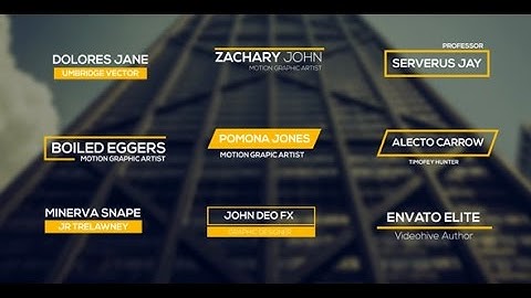 After Effects Template: Dynamic Titles