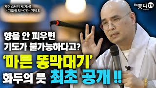 향을 안 피우면 기도가 불가능하다고? 마른똥막대기 화두의 뜻 최초공개 | 🌓자현 스님의 기도를 알아가는 저녁 시즌1 5회(3-1)🌗 재미 웃음