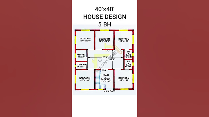 40 x 40 house design/ 5bhk house plan/ 40 x 40 ghar ka naksha/ #buildmyhome #shorts #short #trending